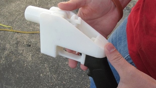 A 3D printed plastic gun.