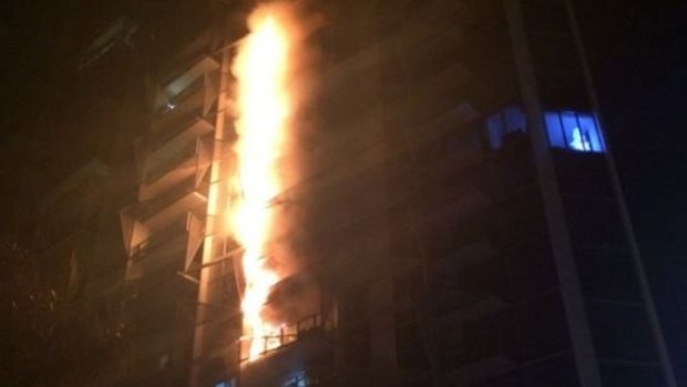 Fire raced up Dockland's Lacrosse tower in 2014 in just 15 minutes, as flammable aluminium cladding caught alight. 