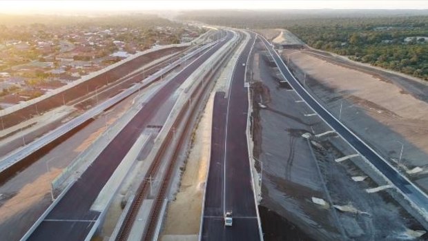 The Mitchell Freeway extension north of Perth.