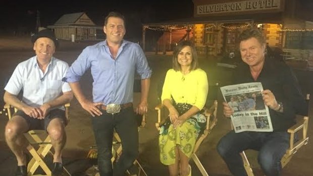 Ross Greenwood, Karl Stefanovic, Lisa Wilkinson and Richard Wilkinson on the road.