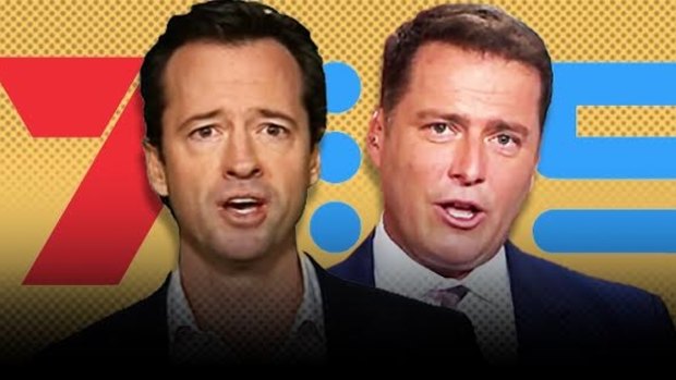 Networks in battle: Seven's Rio Olympics commentator Hamish McLachlan, left, and Nine's former London Games commentator, Today co-host Karl Stefanovic.