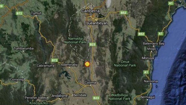 The earthquake near Bredbo struck about 4.40am on Sunday morning. 