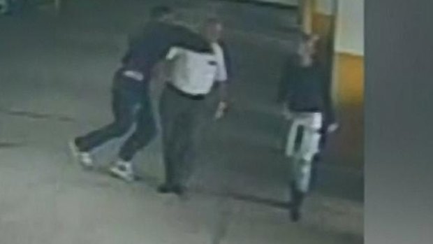 CCTV footage of Frank Carlino being attacked in a car park in Chester Hill.