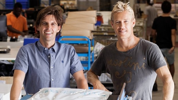Surfstitch founders Lex Pedersen, left, and Justin Cameron, who has just resigned as chief executive and is involved in a bid to privatise the company.