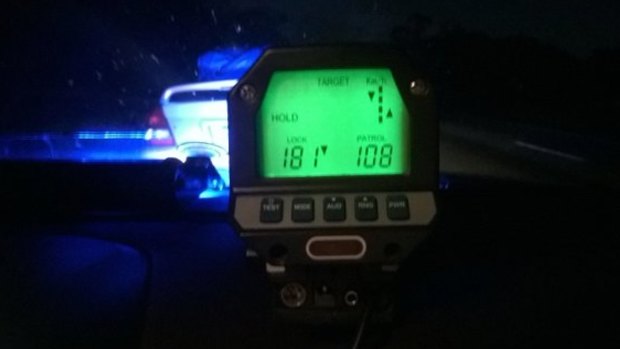 Gingin police captured a learner driving doing more than 180km/h near Muchea.