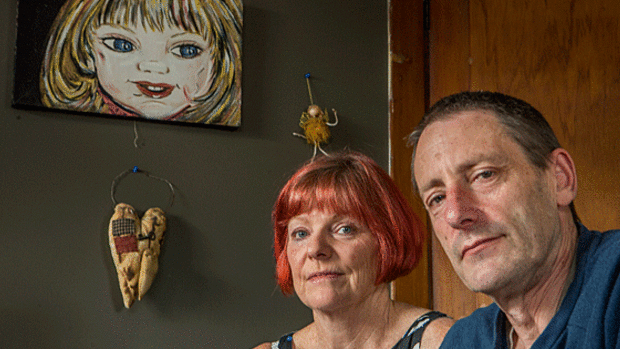 A portrait of Annie hangs on the wall of Chris Guerin and Mark Toomer's Barrington home.