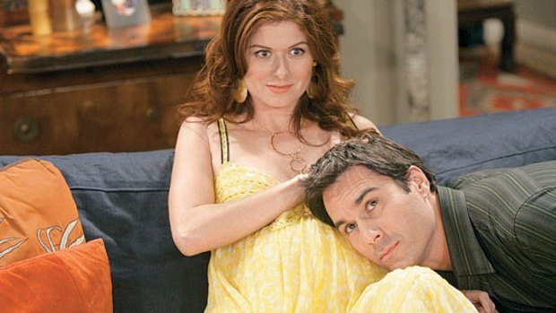 Debra Messing as Grace Adler, and Eric McCormack as Will Truman: together again.