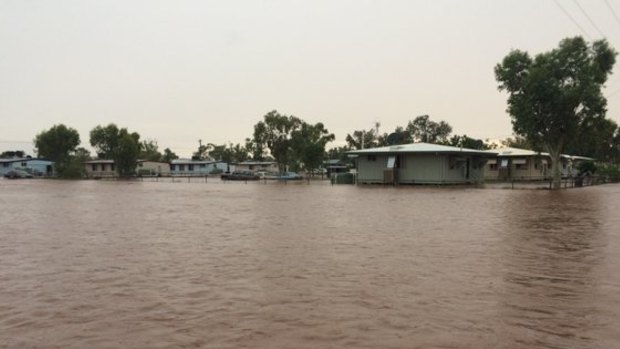 Flooding in Dajarra, about 150 kilometres east of Urandangi, where eight people are missing.