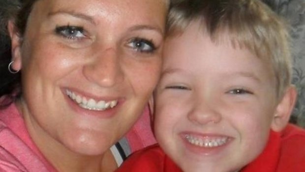 Crash victims Kelly Crowley and her son, Ethan Healey, 9. They were killed a fortnight ago in a car crash near Yea.