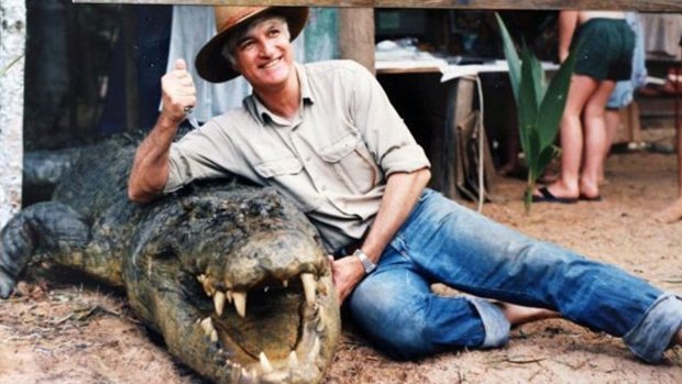 An old photo of Bob Katter in far north Queensland. The MP recently said he wanted to focus on the issue of crocodile attacks rather than same-sex marriage.