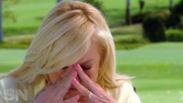 Kerri-Anne Kennerley broke down in tears during the interview.