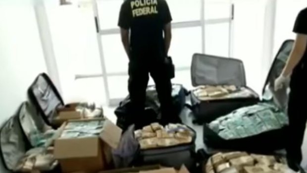 Suitcases full of cash were found in an apartment used by former Brazilian presidential aid Geddel Vieira Lima.