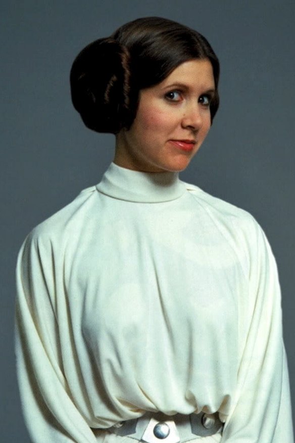 Carrie Fisher as Princess Leia.