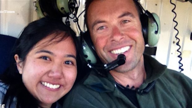 "I just wanted someone to hug me": Nadia Rosli in the rescue helicopter. 