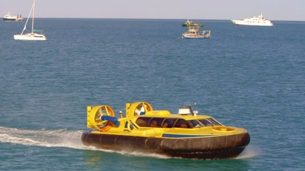 The hovercrafts used by Broome Hovercraft Eco Adventure Tours