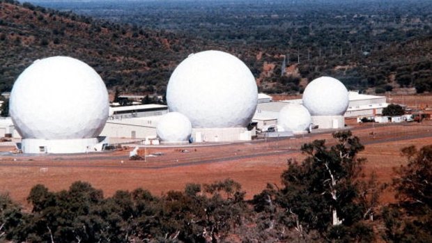 The joint US-Australian base at Pine Gap near Alice Springs.