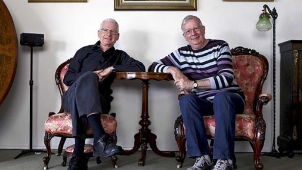 John Stafford and partner John Ebert, who is now a "respected elder" of the gay rights community.