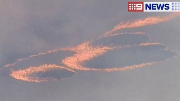 The fire front near Moyston.