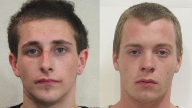 Fugitives Keiarhn Carter and Lachlan Mitchell. 