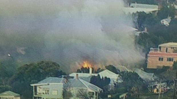 The fire in Clayfield.