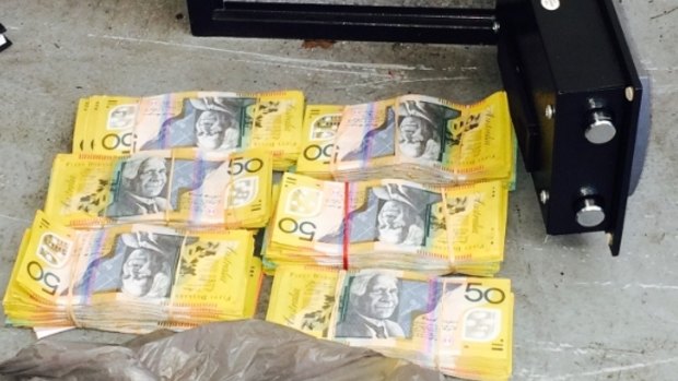 Police said $107,000 in cash was found at the home of a Mongols member.