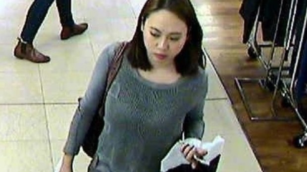 Michelle Leng seen in CCTV footage in Pitt Street earlier on the day in April 2016 that she was detained by her uncle, later to be murdered.