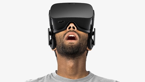 The Oculus Rift VR headset.
