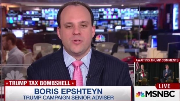 Boris Epshteyn in one of his many TV appearances supporting Donald Trump.