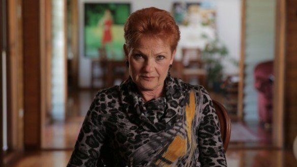 Ms Hanson in the new documentary directed by Anna Broinowski.