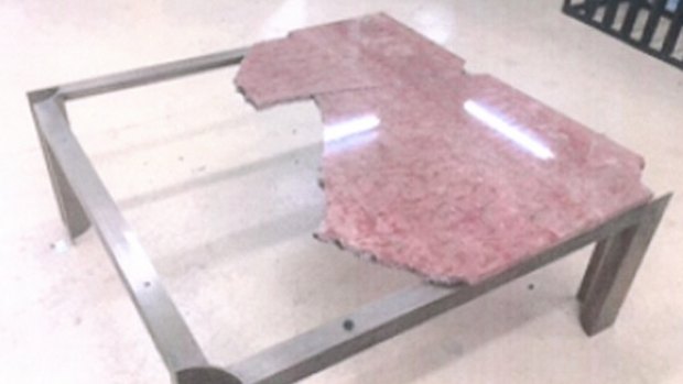 It's not broken, it's just resting – the Italian marble table that is no more.