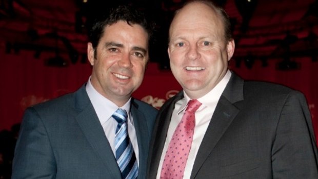 Happier times: Garry Lyon and Billy Brownless were once great mates.