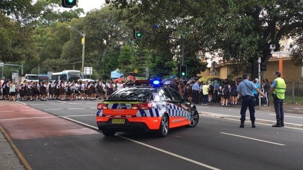 Police undertook an operation at Sydney Girls High School following a hoax call in February.