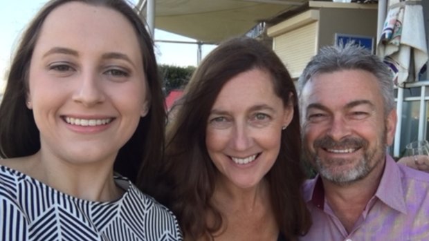 Karen Ristevski with her husband, Borce, and daughter, Sarah.