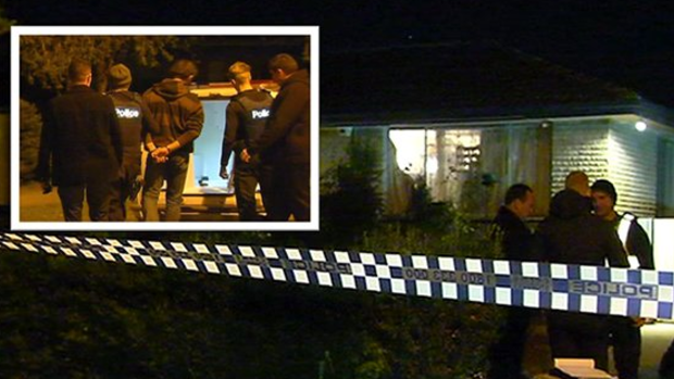 A man was arrested after a woman was shot with a speargun in Melbourne's south-east.