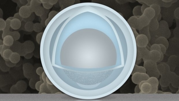 An aluminium "yolk" is housed in an innovative titanium dioxide "shell", creating a more powerful, longer-lasting rechargeable battery.