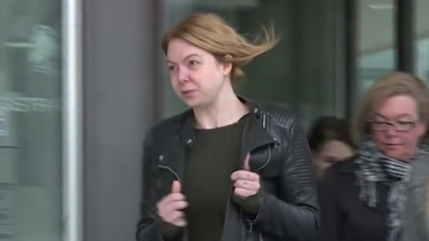 Fraud accused Jessica Kate Anderson, 29, leaves the ACT Magistrates Court after she was granted bail on Monday.