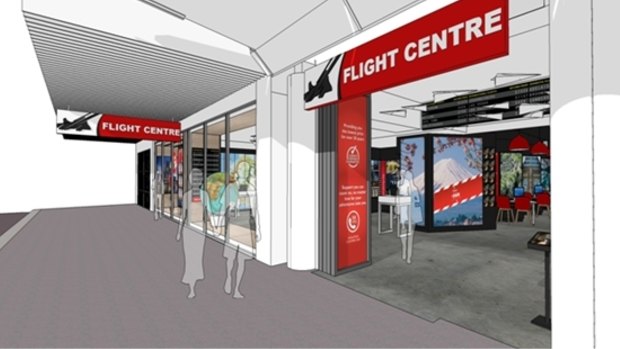Impression of the new Flight Centre hyperstore in George Street, Sydney.