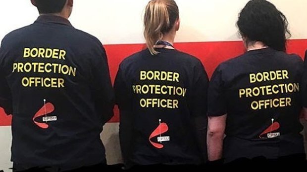 Border Force officials have been warned not to wear fake uniforms while campaigning for a Coailition defeat in the upcoming election.