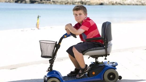 Logan Bayley, who suffers from Duchenne Muscular Dystrophy.