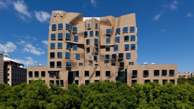 Landmark: The Frank Gehry-designed building at the University of Technology, Sydney.