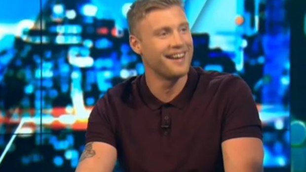 All smiles: Andrew Flintoff.