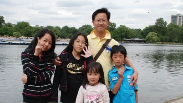 Matthew Ng and his children Megan, 12, Isabella, 13, Alexandra, 5, and Hugo, 8. Isabella is from a previous relationship and died of anorexia-related complications in January 2013. Ng was not told of her death for two years.