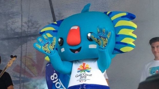 Games mascot Borobi suffered a "depressed head" during a recent trip to Britain.
