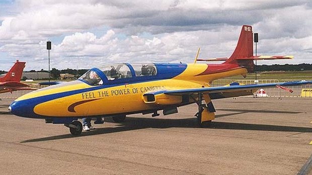 This "Feel the Power" jet was used in a campaign to promote Canberra under former ACT chief minister Kate Carnell's government in 1998.