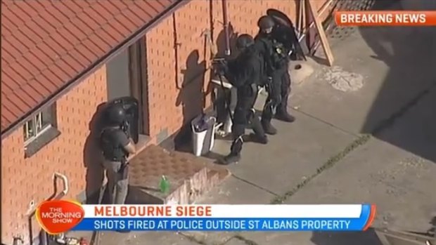 Police stormed the St Albans building after 10am.