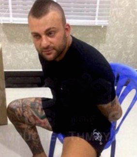 Antonio Bagnato after his arrest in Cambodia in December over the kidnapping and murder of Hells Angel biker Wayne Schneider.