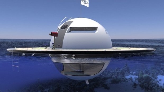The future of sea travel could be on board a flying saucer that floats.