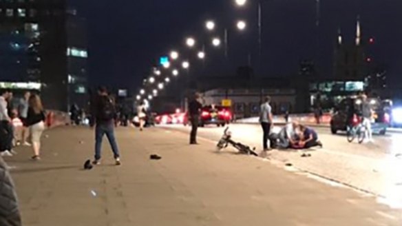 The scene on London Bridge following the terrorist attacks.