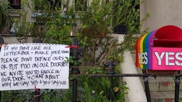 The couple have now put this note next to their letterbox. 