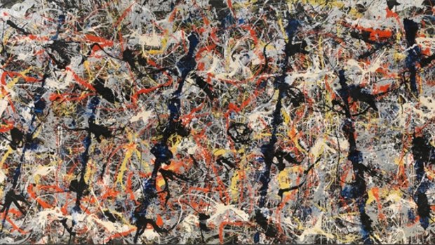 <i>Number 11</i>, also known as Blue Poles by Jackson Pollock.